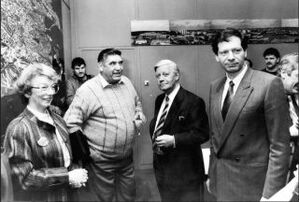 Helmut Schmidt (2.v.r.) und Alexander Vogelgsang (1.v.r.) Foto: KRZ-Archiv