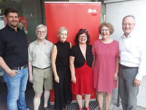 Kai Marquardt, Rolf Scherer, Christiane Knauf, Bärbel Sonnenmoser, Beate Bartholomä und Andreas Stoch (v.l.n.r.).