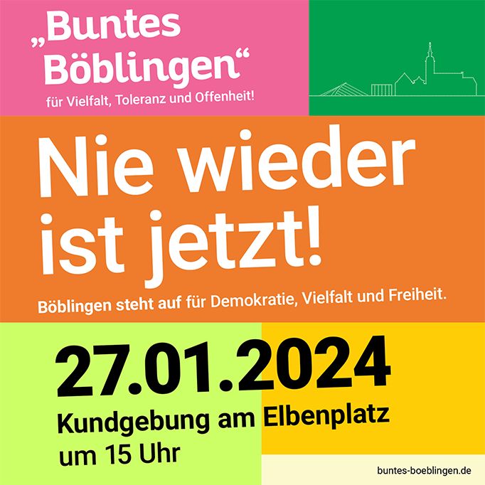 Nie wieder ist jetzt! - Buntes Böblingen